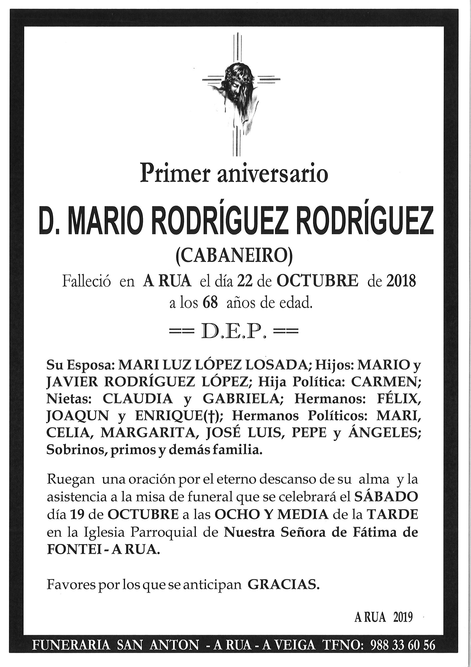 Funerales Tanatorio San Antón. Listado Funerales Tanatorio San Antón. Listado